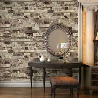 Vintage Faux Brick 3d Wallpaper Beige Stone Paper Home Kitchen Mural20