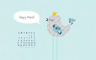 Visual Meringue Desktop Calendar Roundup March