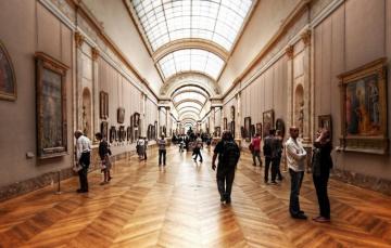 Wallpaper Art People Louvre Museum Image For Desktop Section