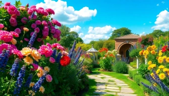 English Flower Garden Wallpaper