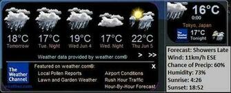 Ranking The Wchannel Desktop Weather Gadget