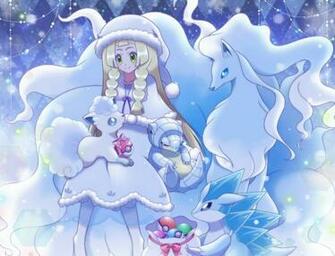 Lillie With Vulpix Ninetales Sandshrew And Sandslash In