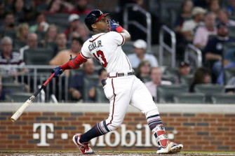 Ronald Acuna Jr Good Swing Wallpaper