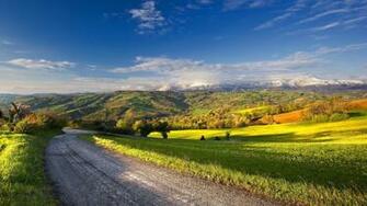 Summer Landscape Road Wallpaper For Computer Desktop Background
