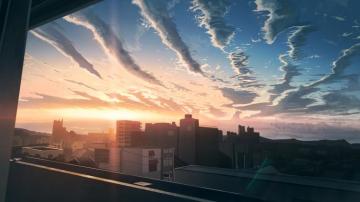 Wallpaper City Sunset 4k Art