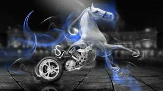 Fire Moto Horse HD Wallpaper Design By Tony Kokhan El
