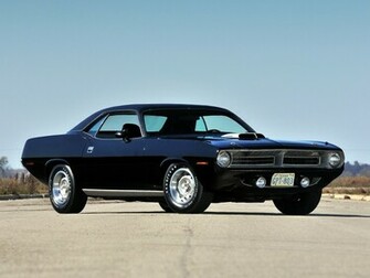 Plymouth Hemi Cuda Vehicles Cars Auto Muscle Black Stance Classic