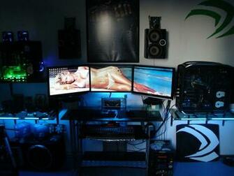 Gaming Room Way Sli Monitor Setup By Badh8me