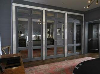 Wallpaper Closet Doors Wall Of Mirrored