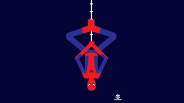 Wallpaper 4k Spiderman Upside Down Minimalism