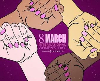 International Women S Day Hands Illustration Vector