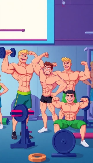 Cartoon Bodybuilding Wallpaper