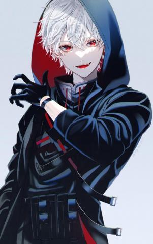 Anime Creatures Boys Red Eyes Simple Background White