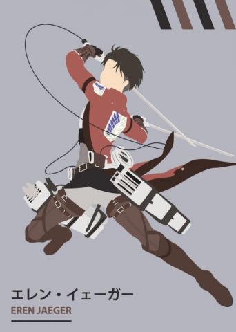 Eren Jaeger Poster By Pena Ali Displate In Anime