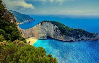 Wallpaper Sea Beach The Sky Rocks Coast Island Greece