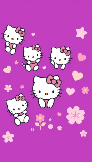Purple Hello Kitty Wallpaper
