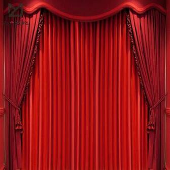 Black Red Stage Background Curtains Velvet For