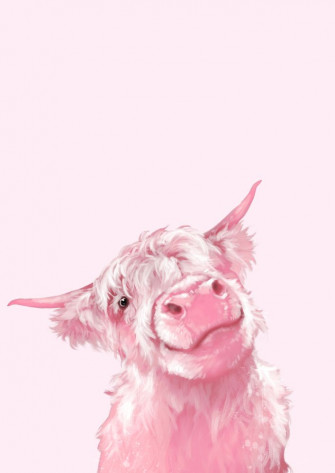 Highland Cow Pink Throw Pillow By Big Nose Work Wallpaper