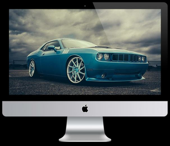 Wallpaper Dodge Challenger Blue By Hazzbrogaming
