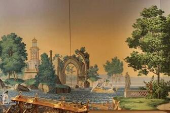 Huge Zuber Scenic Wallpaper Feat The French Garden At 1stdibs