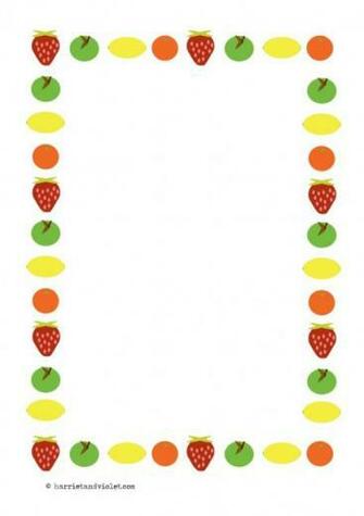 free fruit page border templates for microsoft word