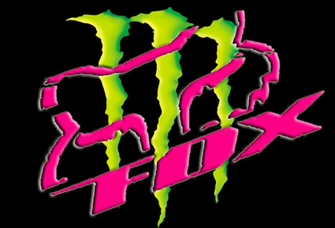 Energy Fox Logo Fitted Hat Black Monster Hats