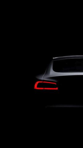 Tesla Model S Dark Brake Light iPhone Wallpaper