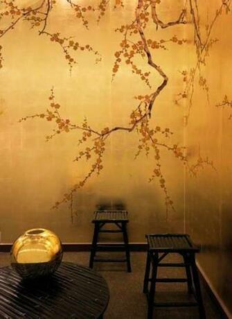 Chinese New Year Hand Painted Asian Inspired Designer Wallpaper