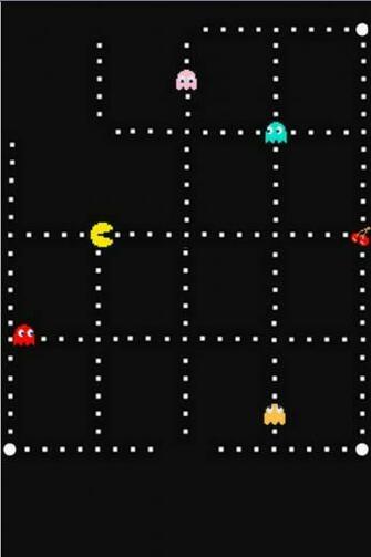 Pacman Icon Shelf Wallpaper For iPhone