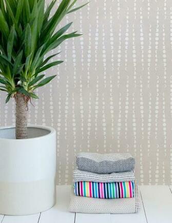 Earthlight Designer Wallpaper In Color Ashlar White On Neutral