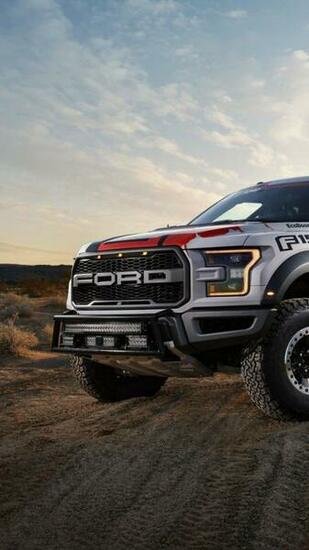 Ford F Raptor Race Truck Vertical iPhone Wallpaper