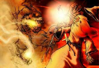 Balrog Vs Gandalf By Kleju