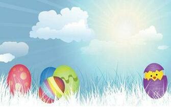 Peeping Peeps Easter Background Wallpaper