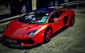 Abstract HD Wallpaper Are Red Lamborghini Aventador Lomo