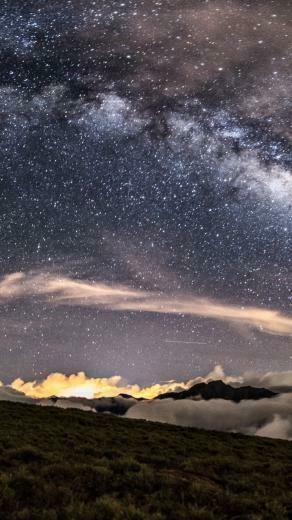 Milky Way On The Night Sky HD Wallpaper 4k