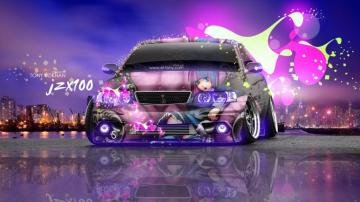 Toyota Chaser Jzx100 Jdm Anime Girl Aerogaphy Car Wallpaper