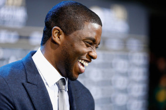 Chadwick Boseman Candid Side Wallpaper