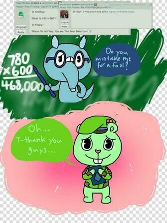 Flippy Character Cartoon Knowledge Tree Transparent Background