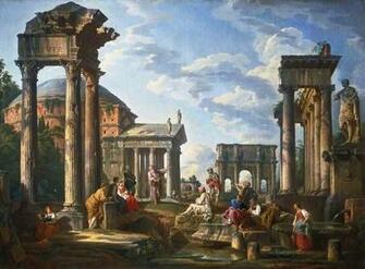 Roman Ruins With A Prophet Giovanni Paolo Pannini As Art Print Or
