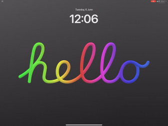 iPados Dev Beta The New Hello Wallpaper Cycles Through