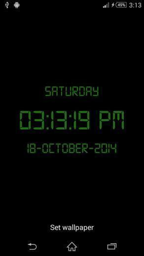Digital Clock Live Wallpaper Applications Android Et Tests