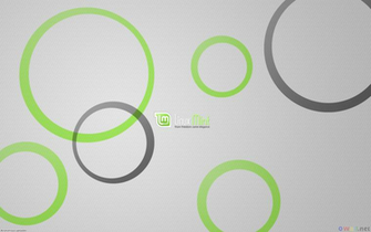 Green And Gray Circles Linux Mint Wallpaper Open Walls