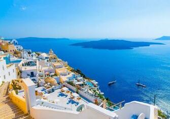 Santorini Wallpaper At Wallpaperbro