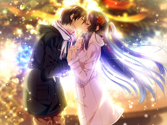 Kiss Cartoon Wallpaper