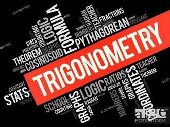 Trigonometry Word Cloud Collage Education Concept Background