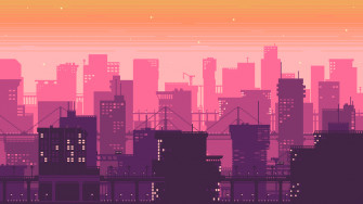 Pixel Art Background Landscape Cool
