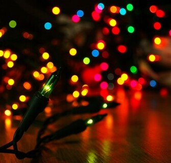 Colorful Christmas Lights Wallpaper