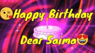 Hbd Saima Happy BirtHDay Whatsapp Status