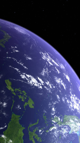Clear And Blue Earth iPhone Wallpaper