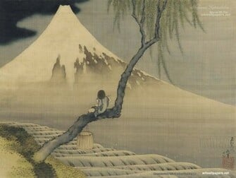 Fujiyama Japanese Art Wallpaper